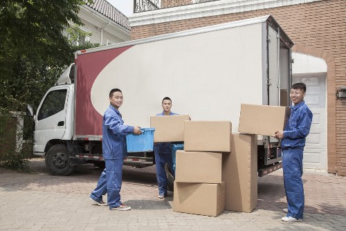 Front view of a modern moving truck in Paddington
